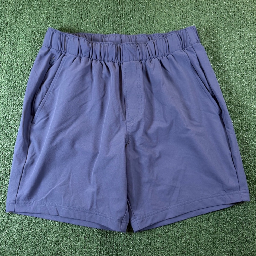 Rhoback Performance Shorts Mens Small Blue Good Elastic Waist Drawstring Golf